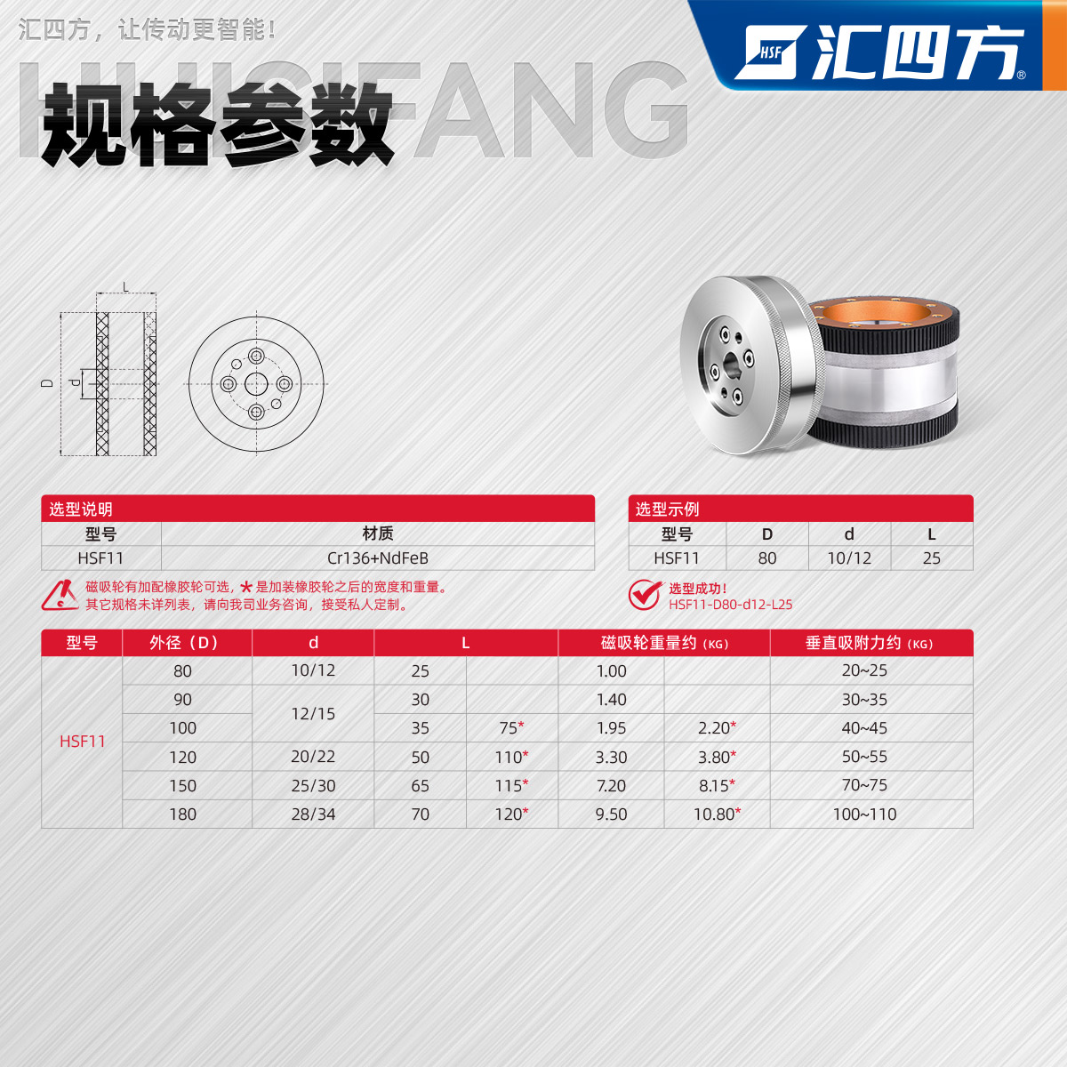 爬壁機(jī)器人磁吸輪 HSF11